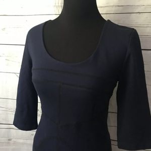 MARELLA by MAXMARA Navy fitted Dress SIZE MEDIUM